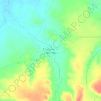 Cajueiro do Coutinho topographic map, elevation, terrain