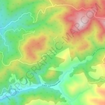Akçakese topographic map, elevation, terrain