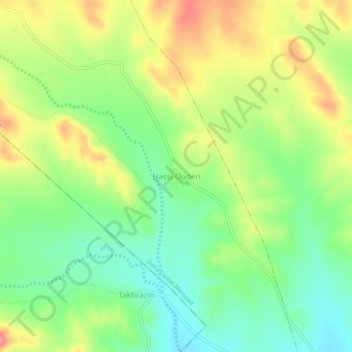 Hassi Ouden topographic map, elevation, terrain