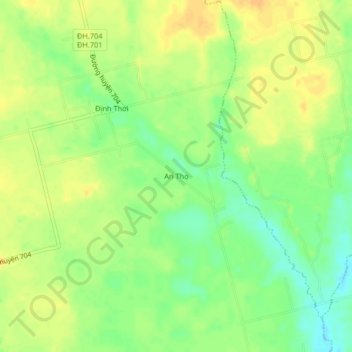 An Thọ topographic map, elevation, terrain