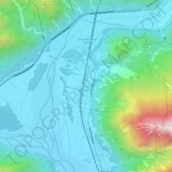 Carnia topographic map, elevation, terrain