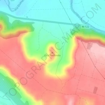 Pico Redondo topographic map, elevation, terrain