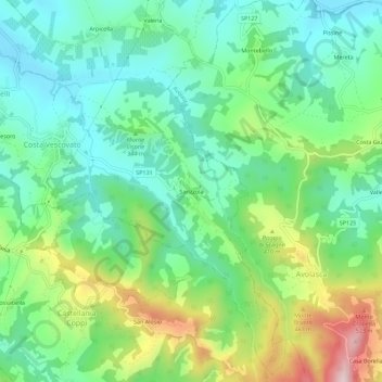 Sarizzola topographic map, elevation, terrain