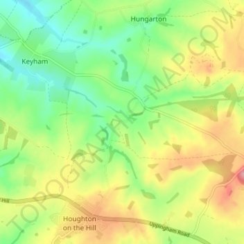 Ingarsby topographic map, elevation, terrain