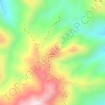 Buntu Tondok topographic map, elevation, terrain