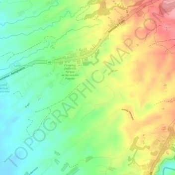 La Finaria topographic map, elevation, terrain