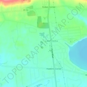 Lee Town Park topographic map, elevation, terrain