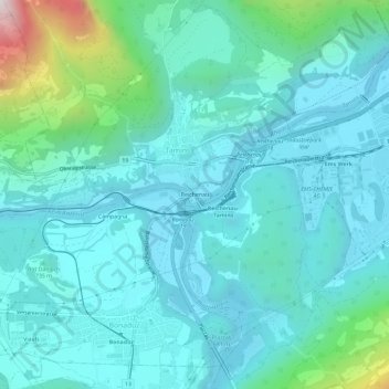 Reichenau topographic map, elevation, terrain