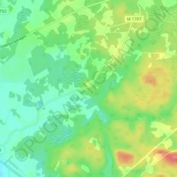 Hunseröd topographic map, elevation, terrain