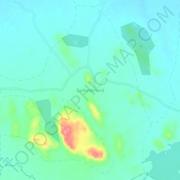 Badonikhurd topographic map, elevation, terrain