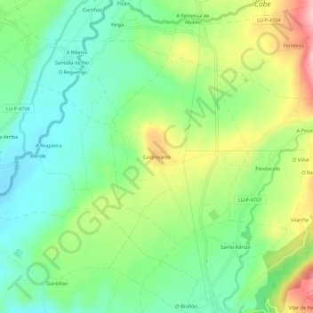 Castrosante topographic map, elevation, terrain