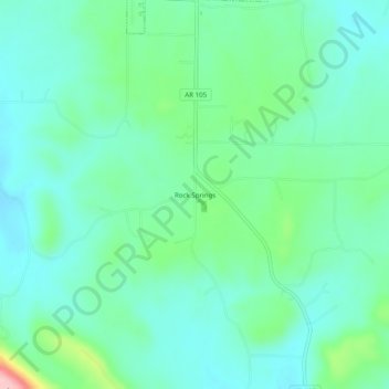 Rock Springs topographic map, elevation, terrain