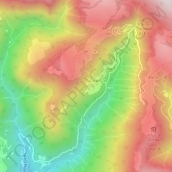 Foger topographic map, elevation, terrain