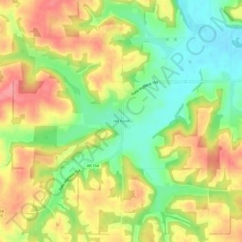 Hill Point topographic map, elevation, terrain