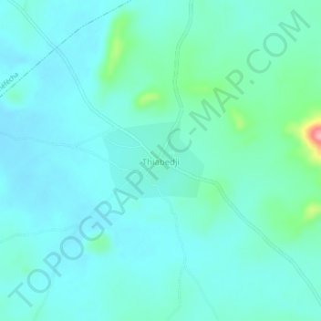 Thiabedji topographic map, elevation, terrain