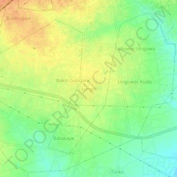 Lungo topographic map, elevation, terrain