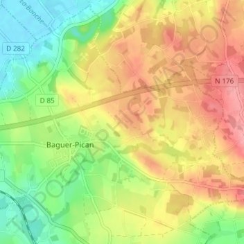 La Fureterie topographic map, elevation, terrain