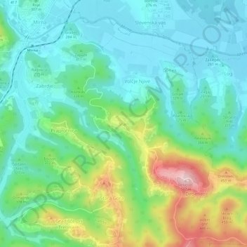 Stan topographic map, elevation, terrain