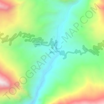Zang topographic map, elevation, terrain