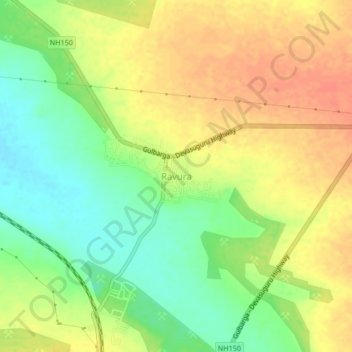 Ravura topographic map, elevation, terrain