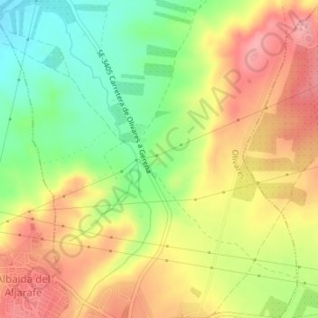 Cerro de las Landrias topographic map, elevation, terrain