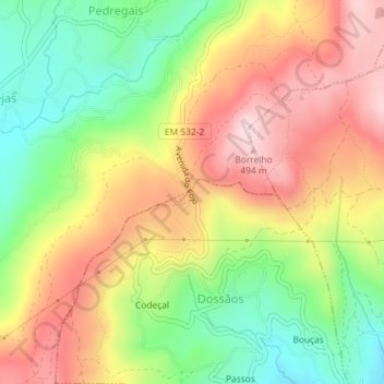 Fojo topographic map, elevation, terrain