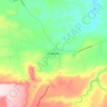 Totatiche topographic map, elevation, terrain