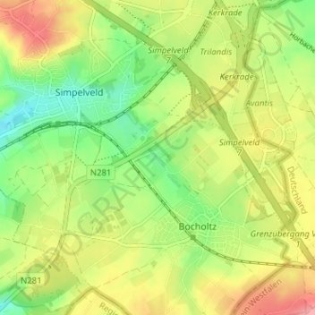 Broek topographic map, elevation, terrain