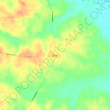Felps topographic map, elevation, terrain