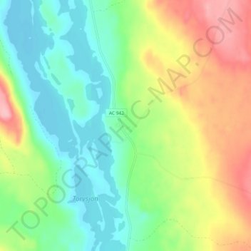 Torvsjö topographic map, elevation, terrain
