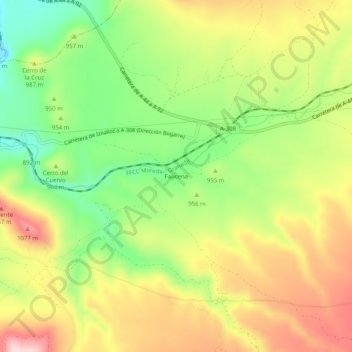 Faucena topographic map, elevation, terrain