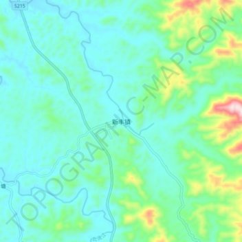 新丰镇 topographic map, elevation, terrain