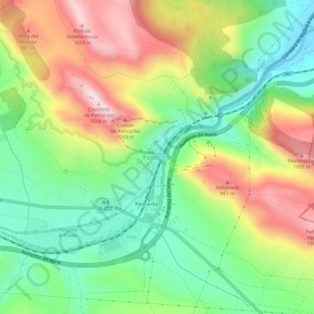 Pancorbo topographic map, elevation, terrain