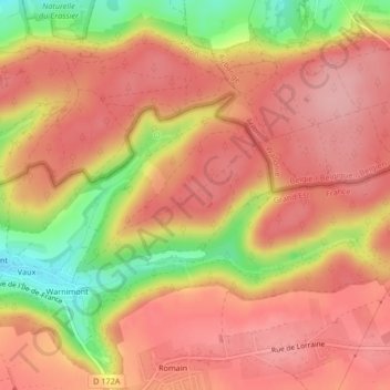 Lemont topographic map, elevation, terrain