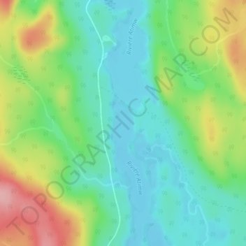 Lac Lavigne topographic map, elevation, terrain