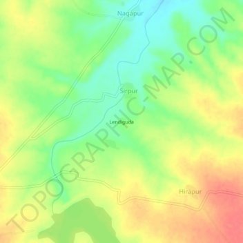 Lendiguda topographic map, elevation, terrain