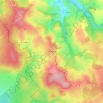 Montchanson topographic map, elevation, terrain