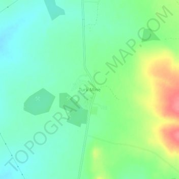Turk Mine topographic map, elevation, terrain