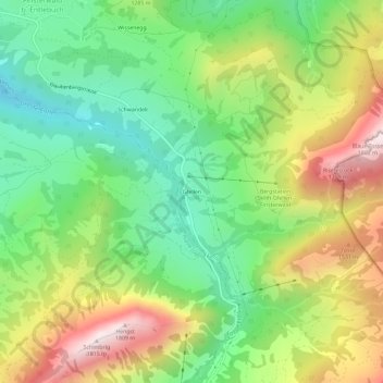 Gfellen topographic map, elevation, terrain