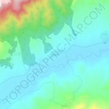 Yeşilova topographic map, elevation, terrain