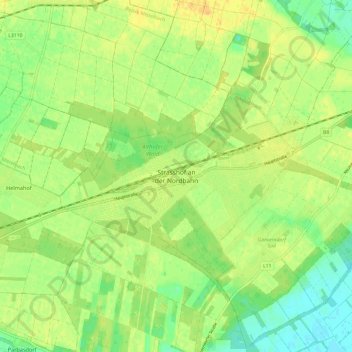 Strasshof an der Nordbahn topographic map, elevation, terrain