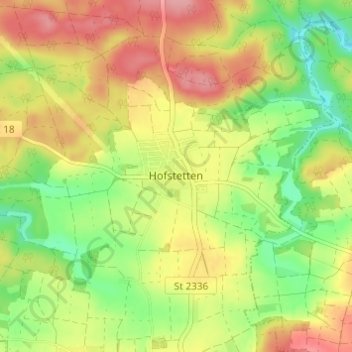Hofstetten topographic map, elevation, terrain