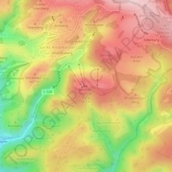 Matthias-Schmidt-Berg topographic map, elevation, terrain