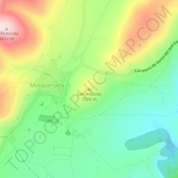 San Antonio topographic map, elevation, terrain