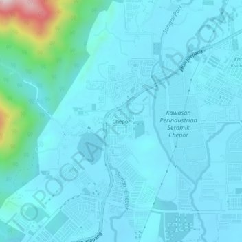 Chepor topographic map, elevation, terrain