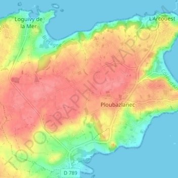 Potiron topographic map, elevation, terrain