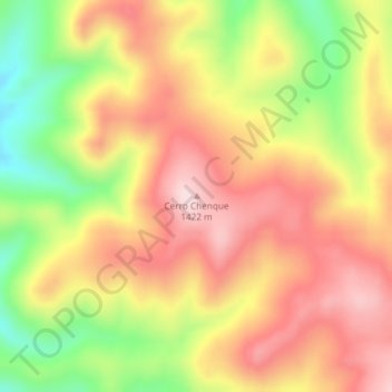 Cerro Chenque topographic map, elevation, terrain