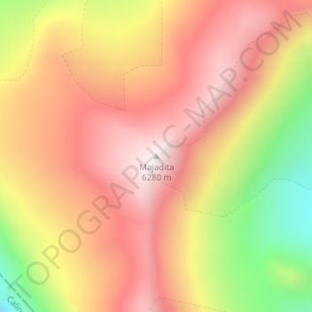 Majadita topographic map, elevation, terrain