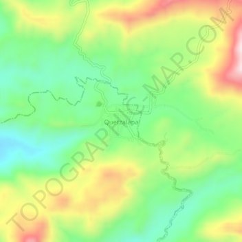 Quetzalapa topographic map, elevation, terrain