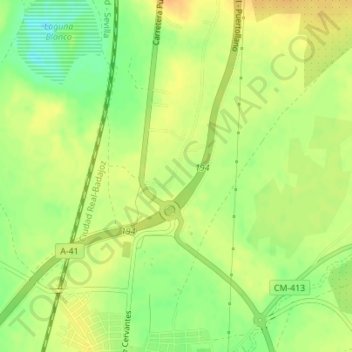 Huerta de Villa topographic map, elevation, terrain
